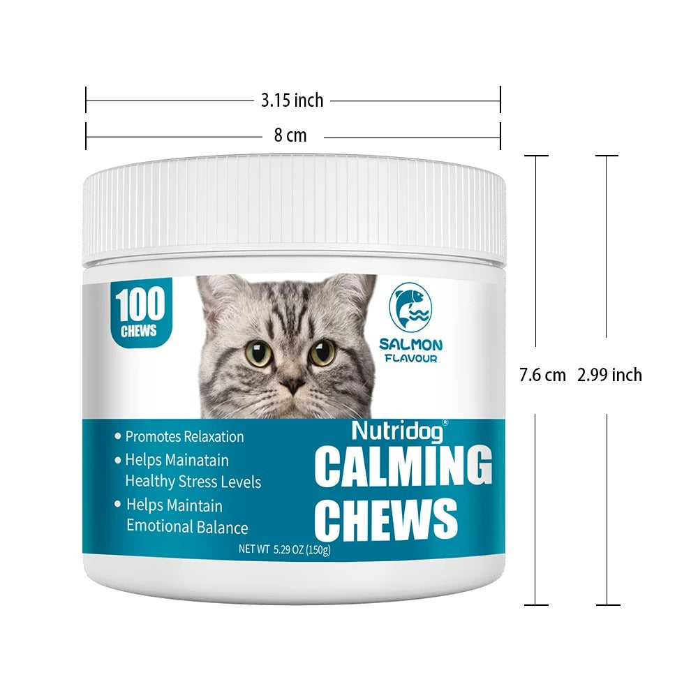 Cat Calming Chews – Anxiety & Stress Relief Treats