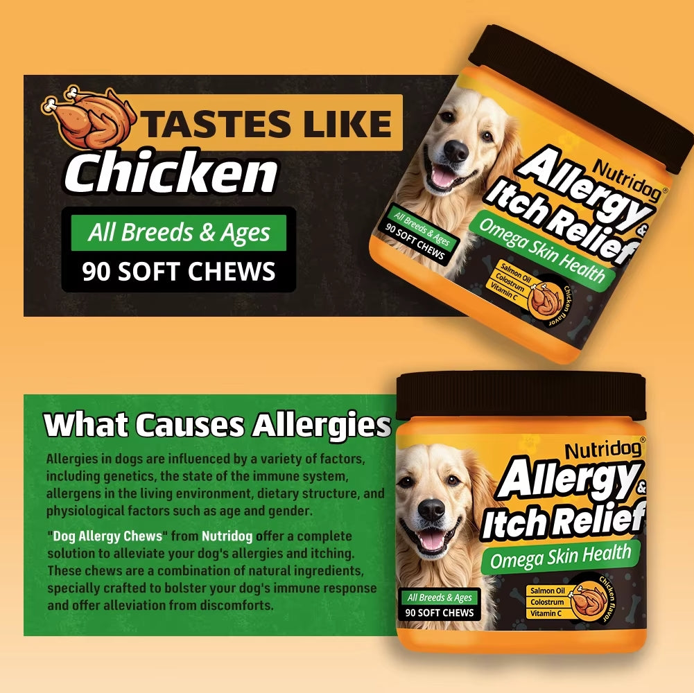 Dog Allergy Relief Chews – Itch, Skin & Immune Support