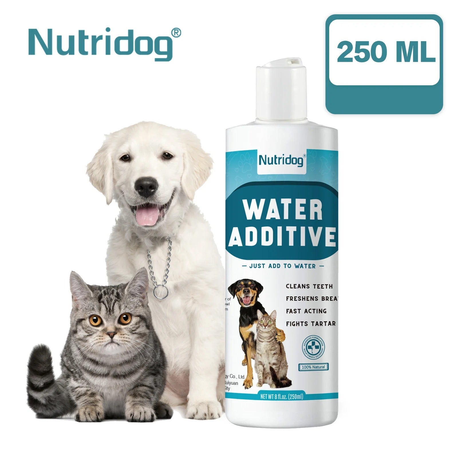 Dog & Cat Dental Water Additive – Fresh Breath & Plaque Control