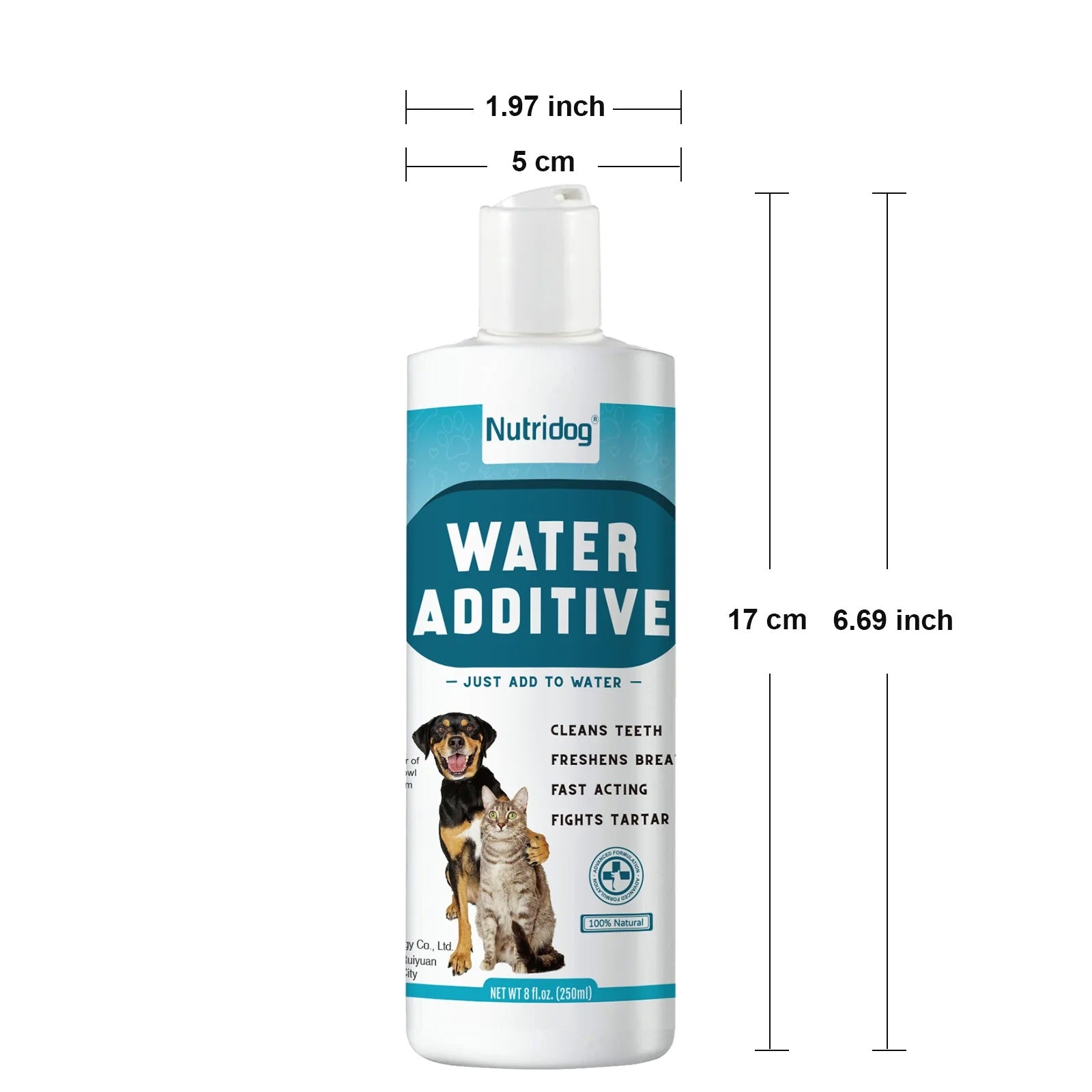Dog & Cat Dental Water Additive – Fresh Breath & Plaque Control