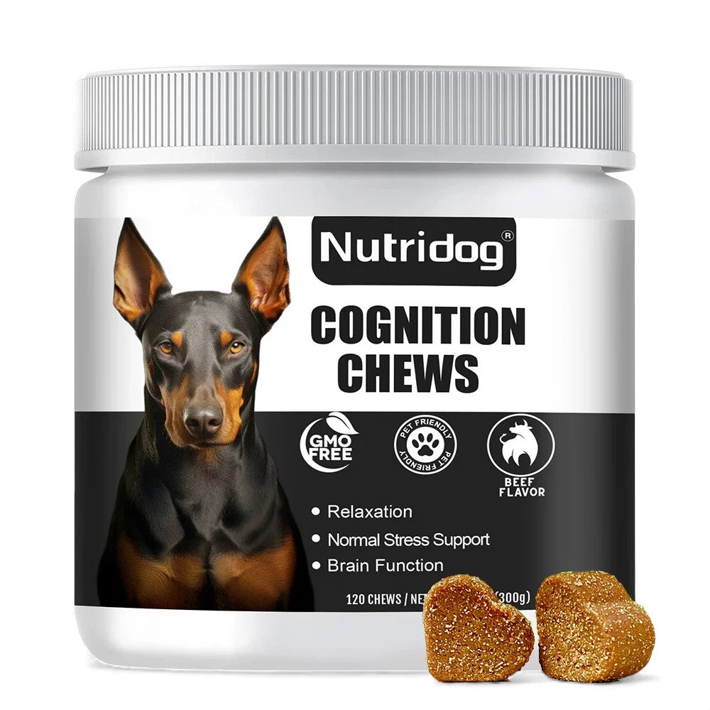 Dog Cognition Chews – Memory, DHA & Brain Support