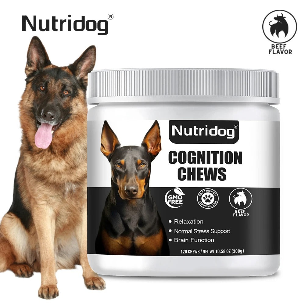 Dog Cognition Chews – Memory, DHA & Brain Support