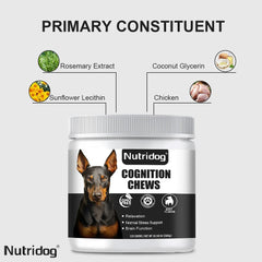 Dog Cognition Chews – Memory, DHA & Brain Support