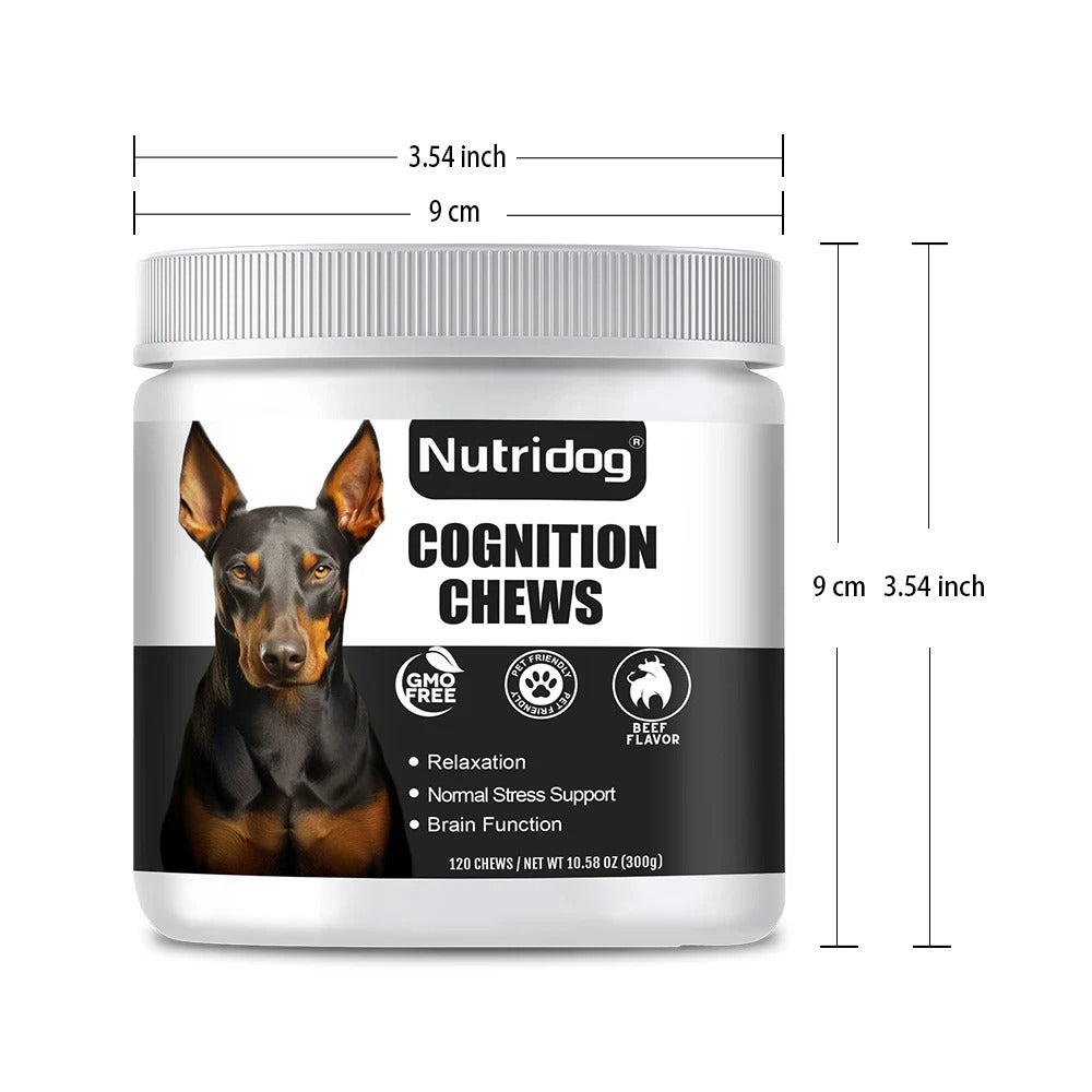 Dog Cognition Chews – Memory, DHA & Brain Support
