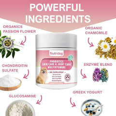 Dog Multivitamin Chews Probiotics, Joint & Immune Support