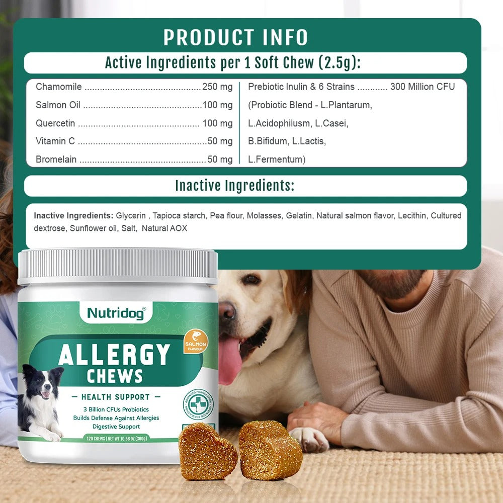 Dog Skin & Allergy Chews – Anti-Itch & Immune Support