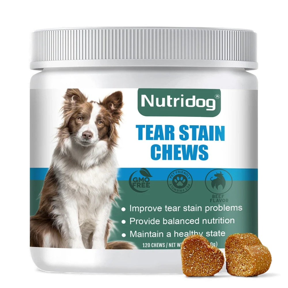 Dog Tear Stain Chews – Cranberry, Omega-3 & Eye Health Support
