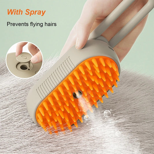 SteamSpray Pet Grooming Brush – 3-in-1 Steam & Hair Removal